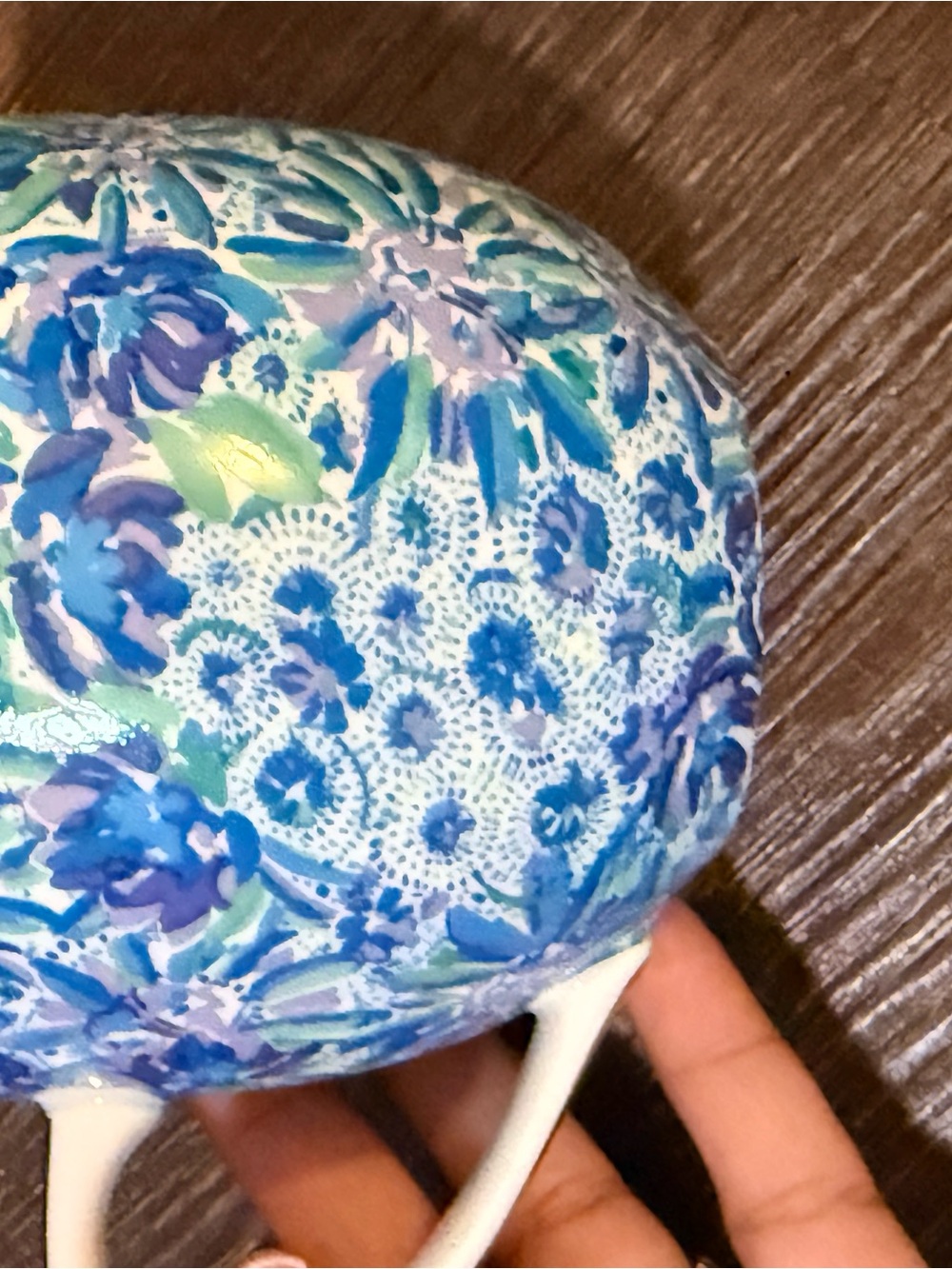 Lilly Pulitzer Blue & Aqua Floral Ceramic Mug with Gold-Trim Handle - Picture 3 of 5